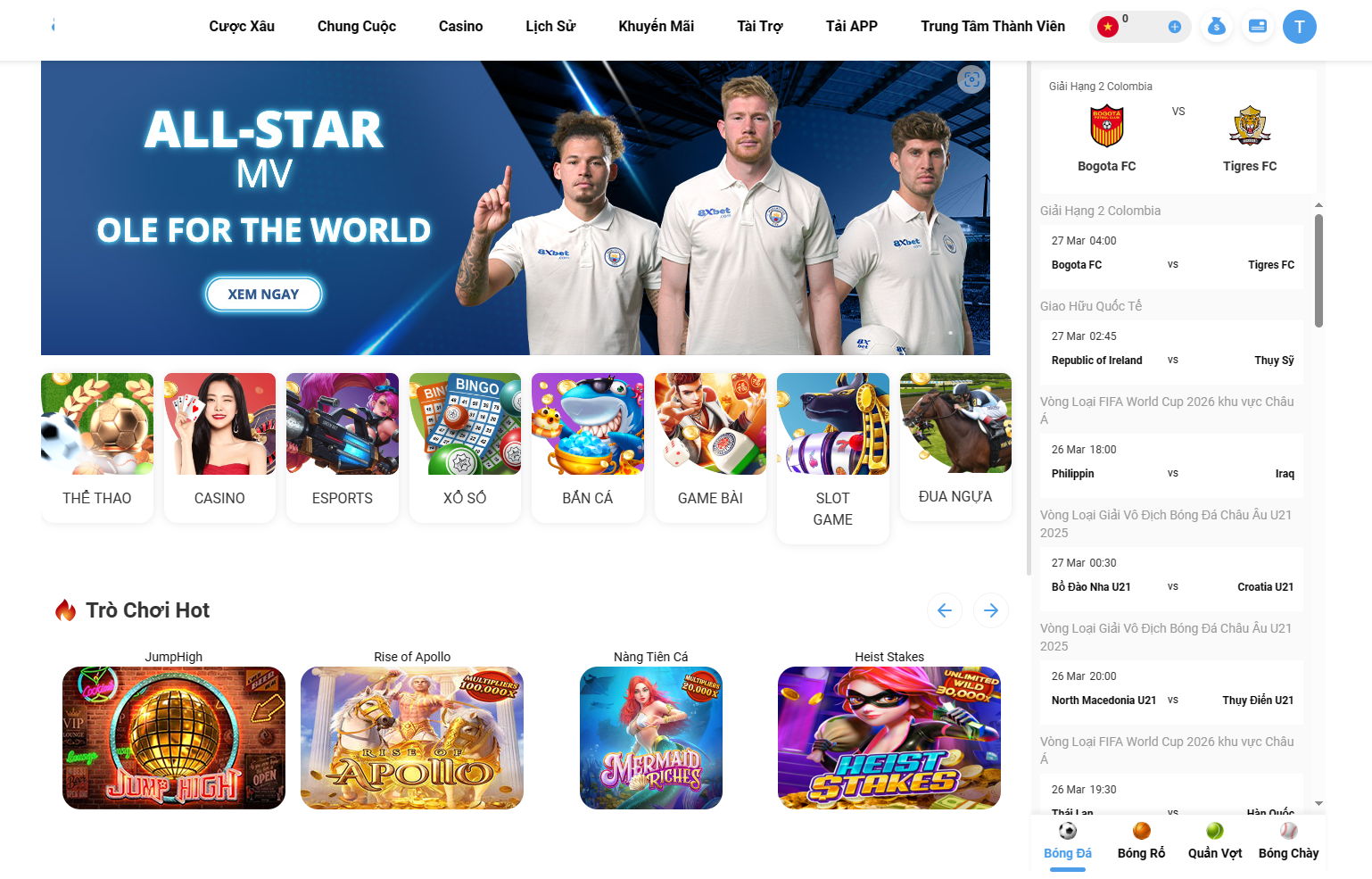 Các giải đấu lớn dành cho tất cả người chơi 8xbet Việt Nam