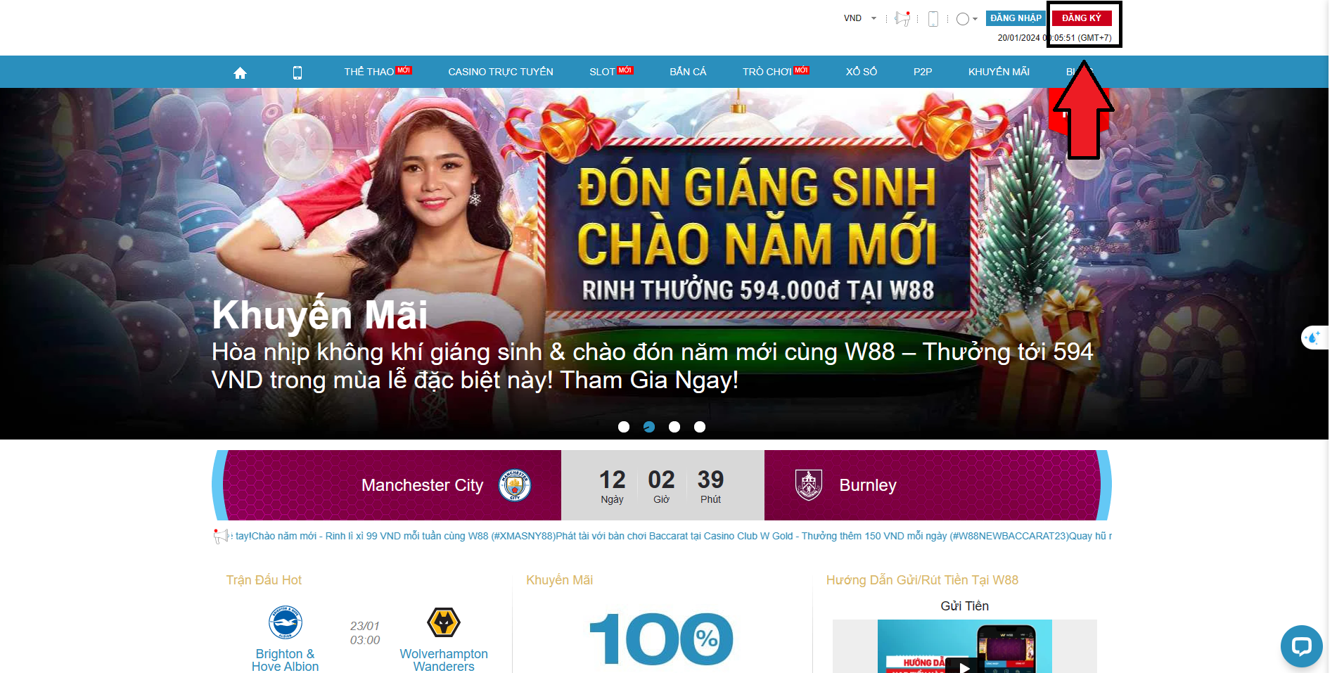 Đăng ký vào sòng bạc W88